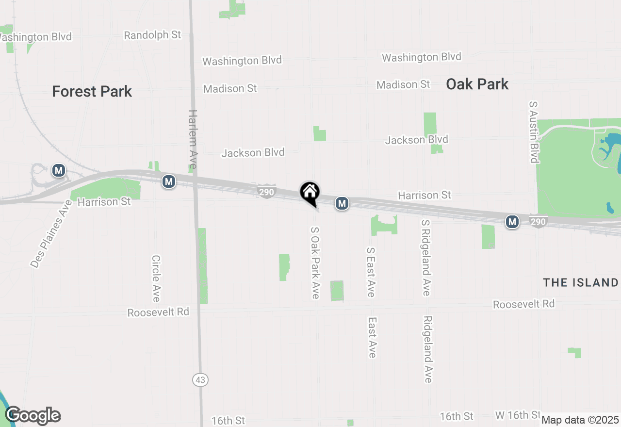 Map of 915 S Oak Park Avenue #1B, Oak Park, IL 60304