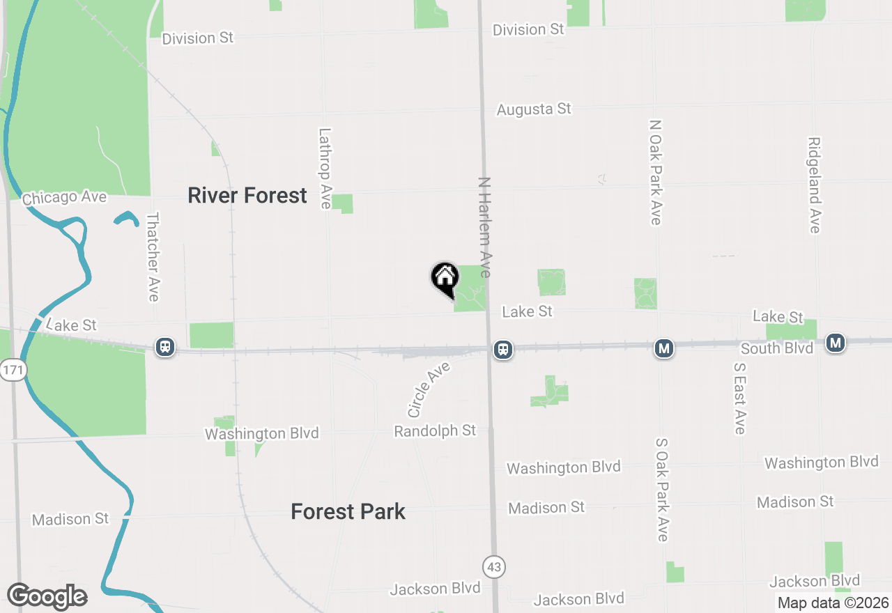 Map of 506 Bonnie Brae Place #1G, River Forest, IL 60305