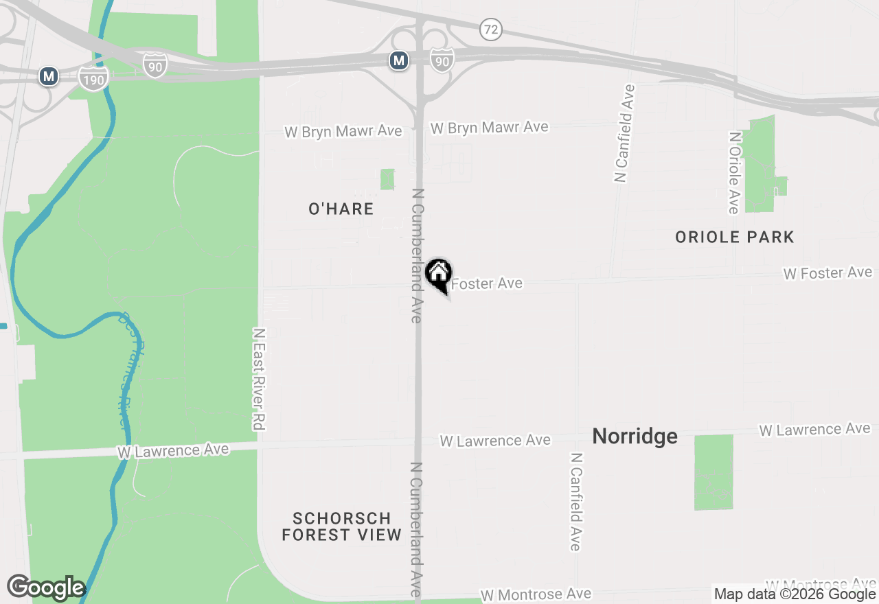 Map of 8332 W Winona Street, Norridge, IL 60706
