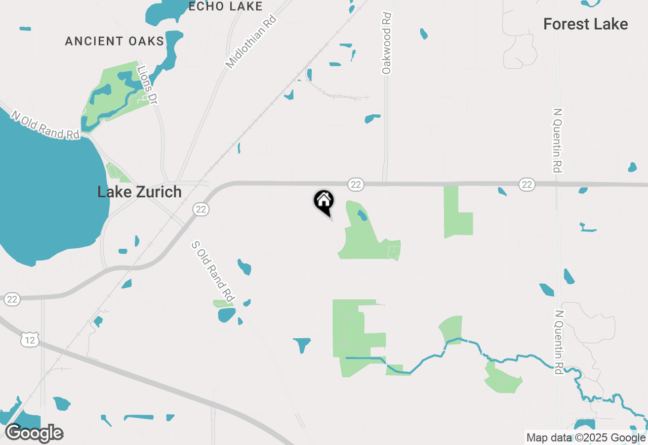 Map of 115 Red Bridge Road, Lake Zurich, IL 60047