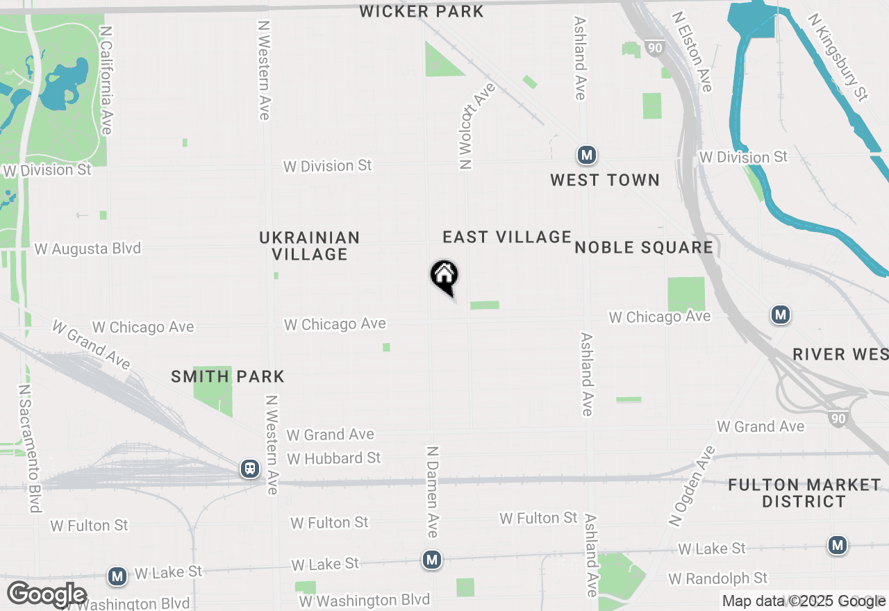 Map of 822 N Winchester Avenue #1F, Chicago, IL 60622