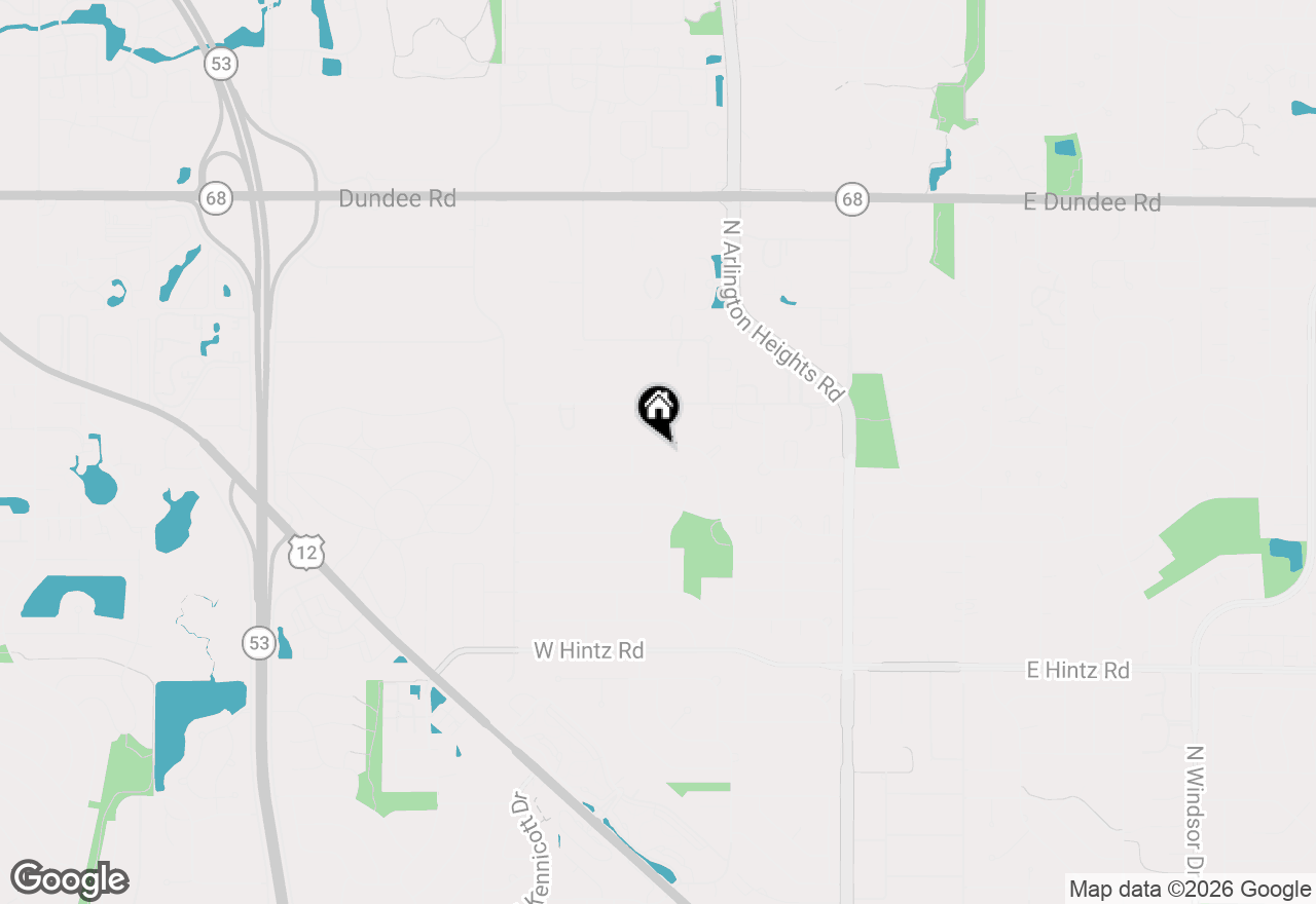 Map of 407 W Tanglewood Drive, Arlington Heights, IL 60004