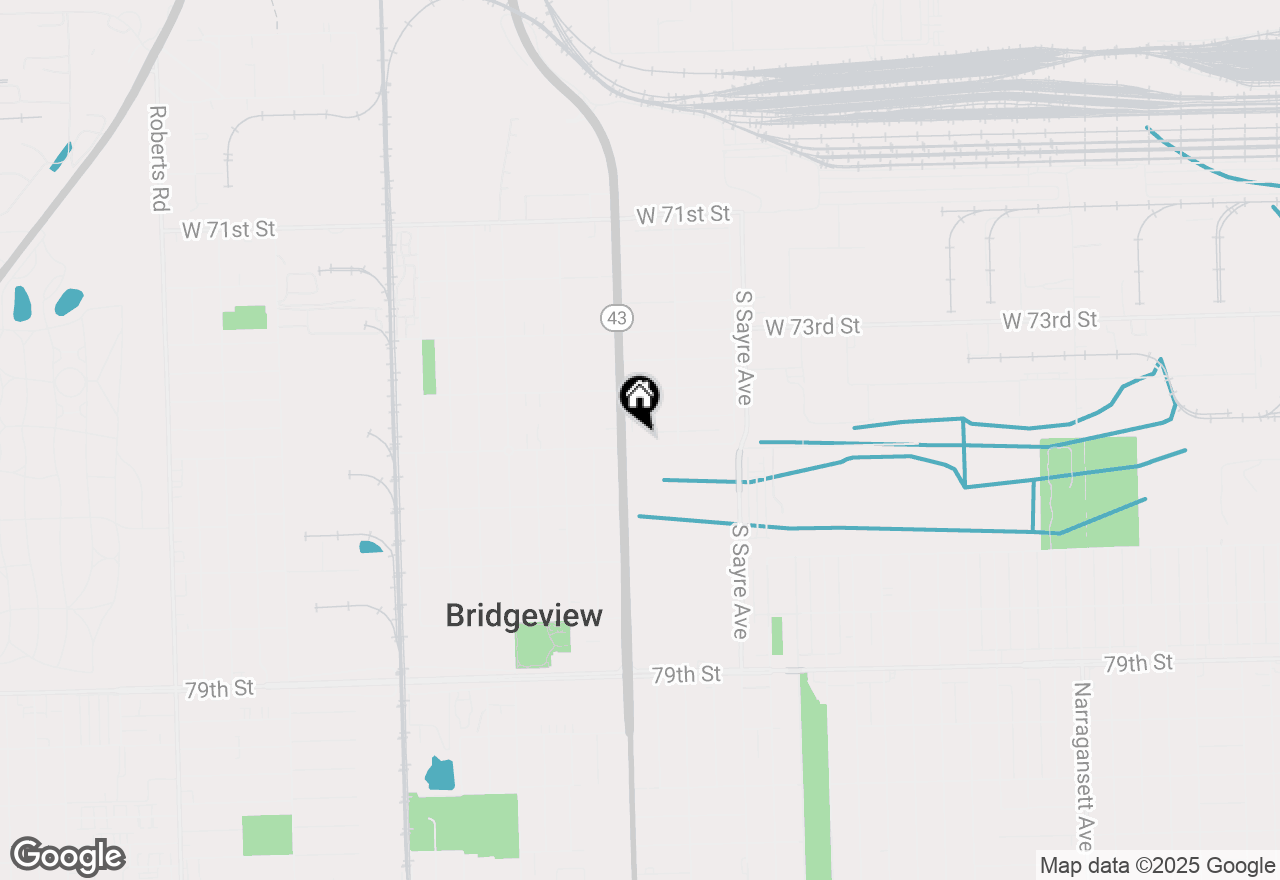 Map of 7136 W 75th Street, Nottingham Park, IL 60638