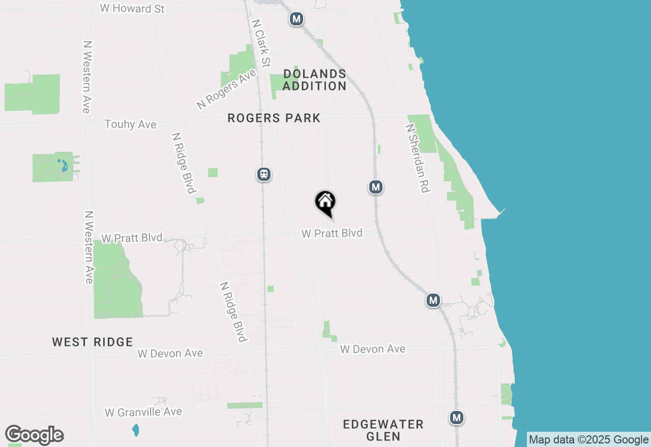 Map of 6818 N Ashland Boulevard #1A, Chicago, IL 60626