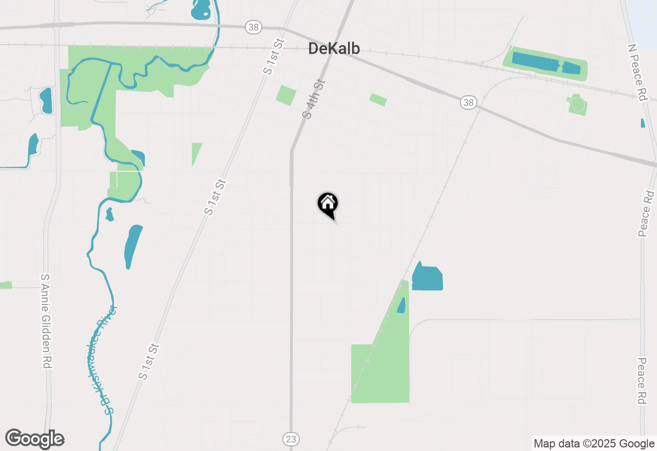 Map of 532 Harvey Street, Dekalb, IL 60115