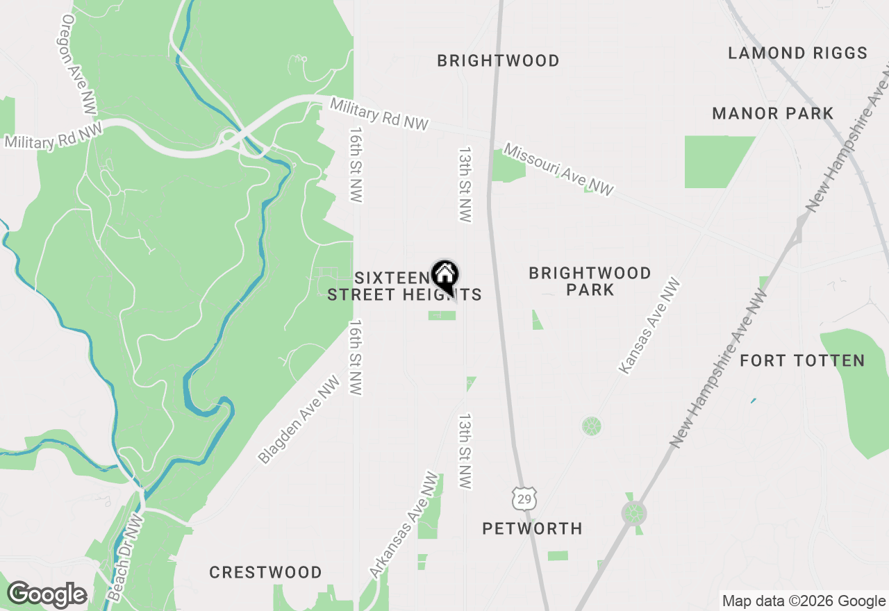 Map of 1325 Hamilton Street Nw, Washington, DC 20011