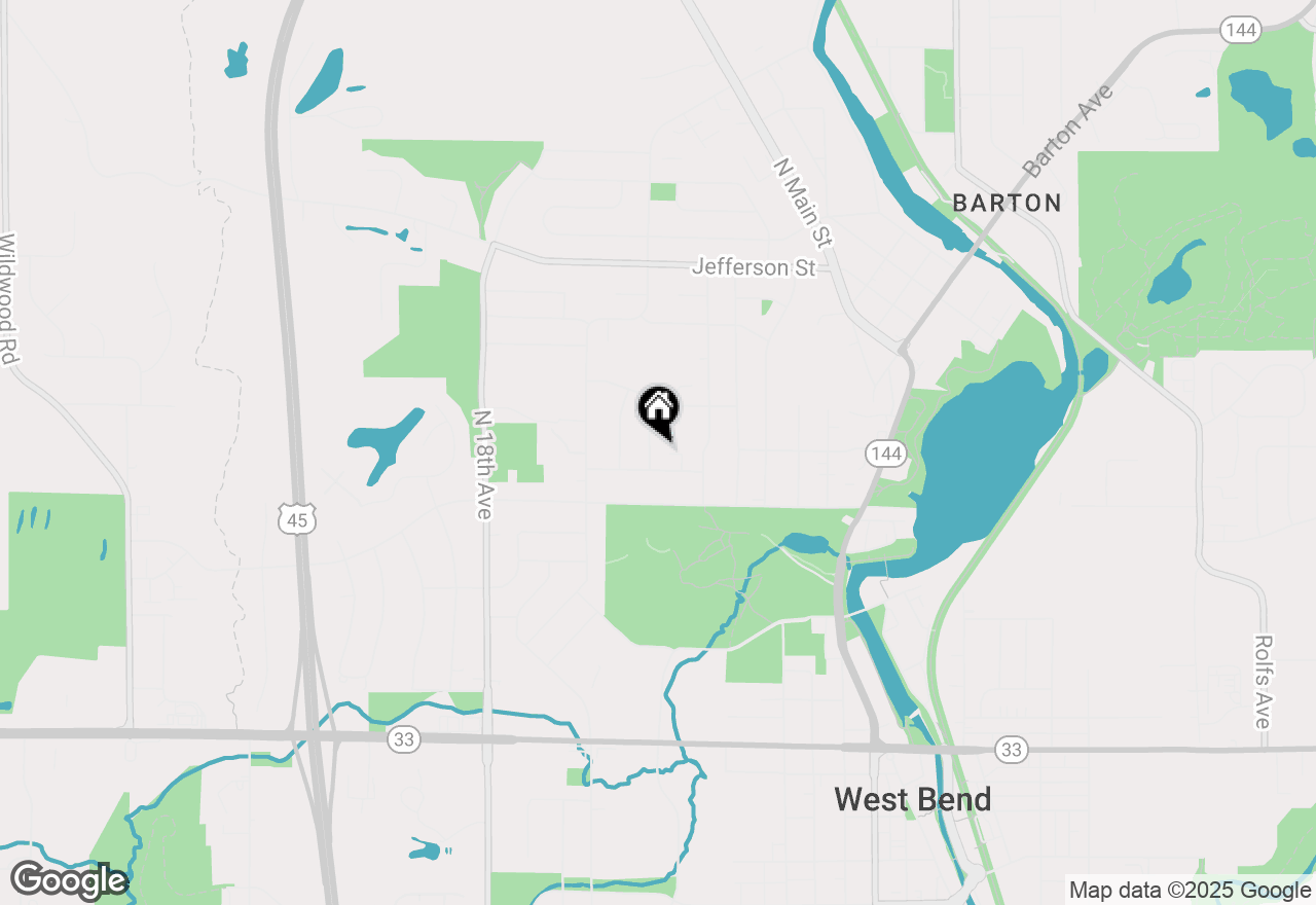Map of 1169 N 13th Ave, West Bend, WI 53090