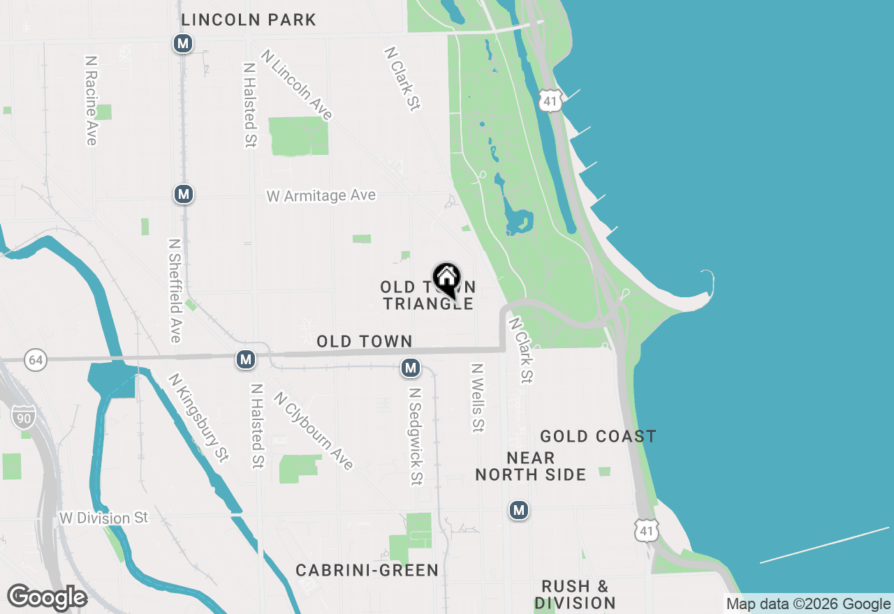 Map of 1709 N North Park Avenue #1, Chicago, IL 60614
