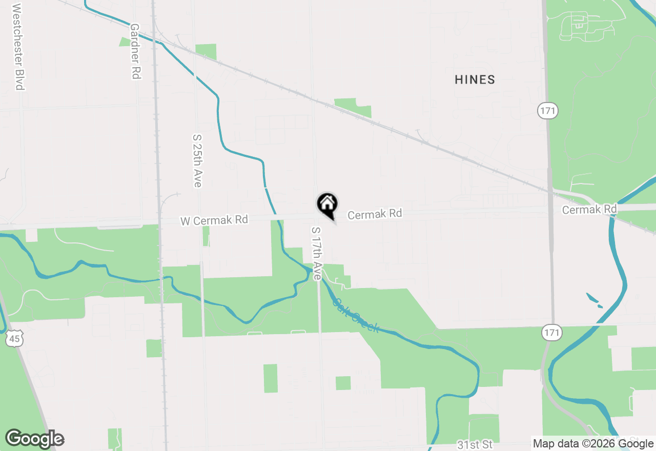 Map of 2222 S 15th Avenue, North Riverside, IL 60546