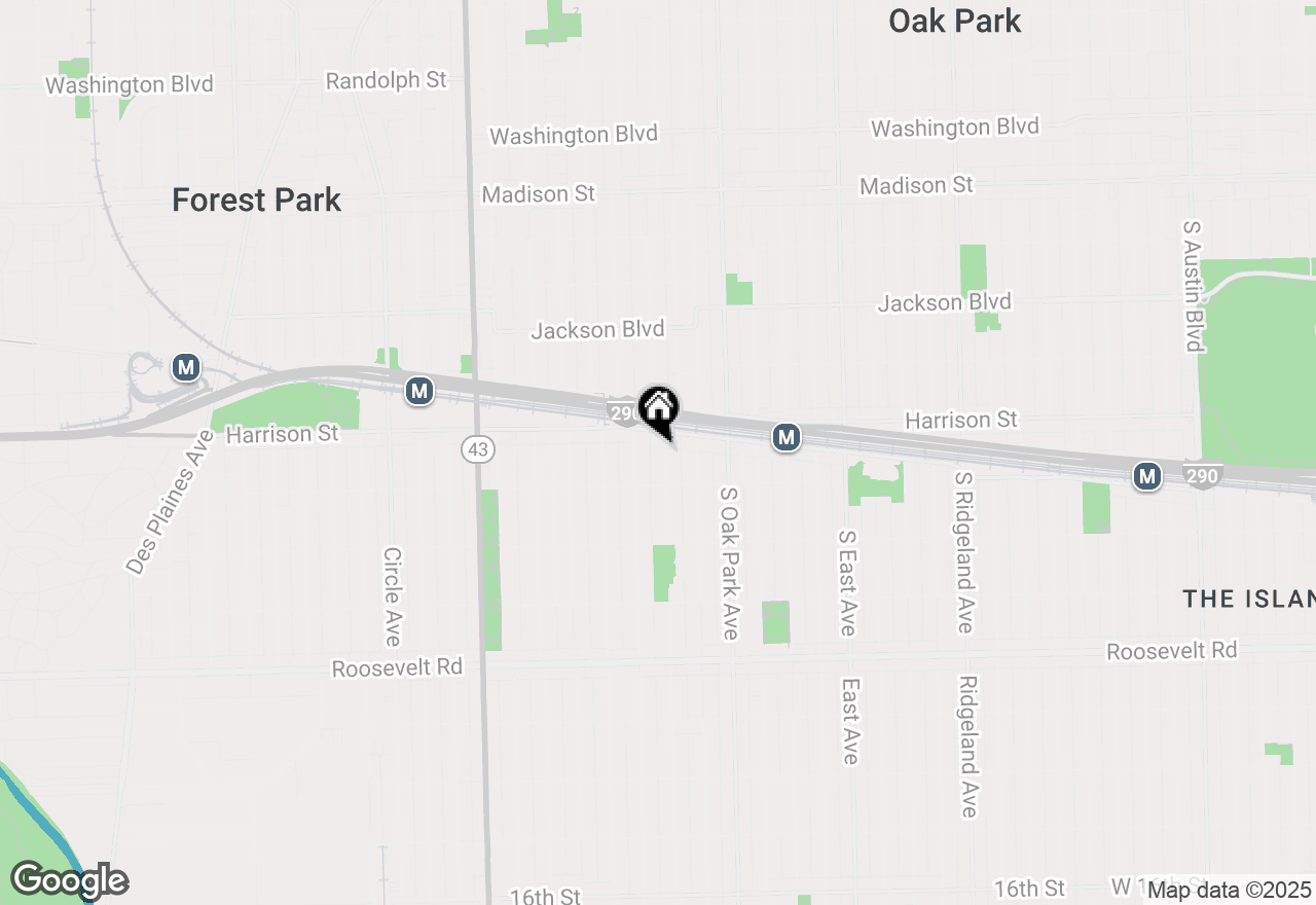 Map of 921 S Kenilworth Avenue, Oak Park, IL 60304