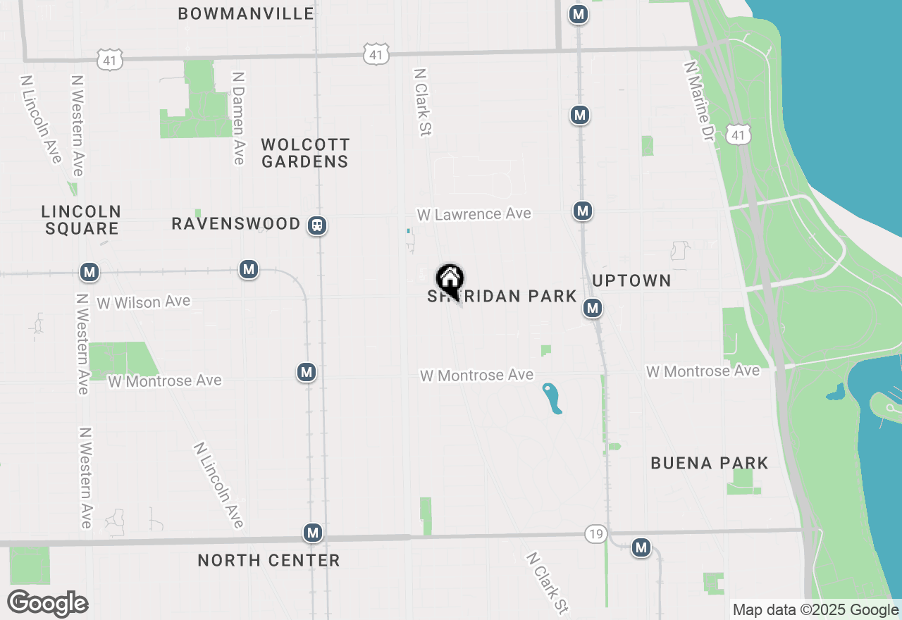 Map of 4537 N Clark Street #4D, Chicago, IL 60640