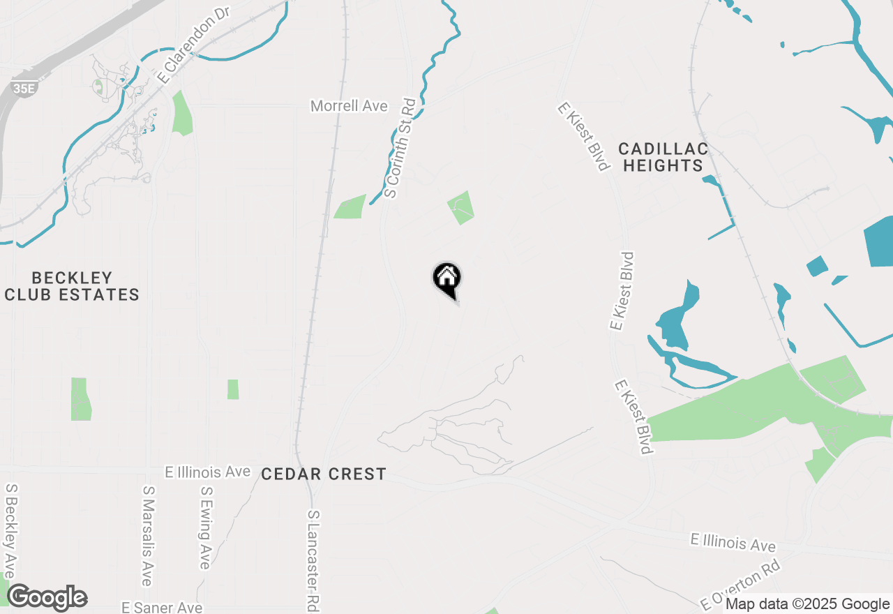 Map of 2035 Cedar Crest Boulevard, Dallas, TX 75203