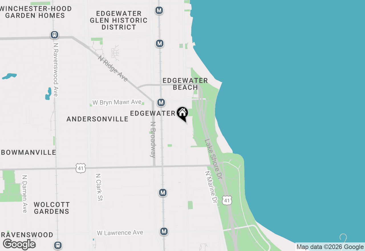 Map of 5430 N Sheridan Road #304, Chicago, IL 60640