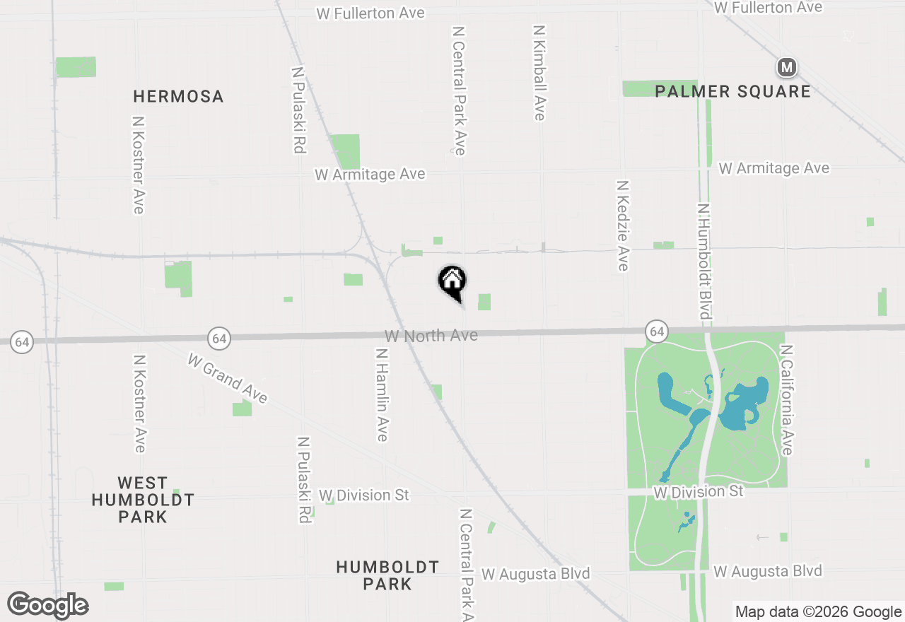 Map of 1631 N Monticello Avenue, Chicago, IL 60647