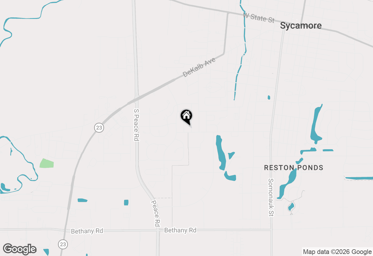 Map of 1020 Berkshire Court, Sycamore, IL 60178