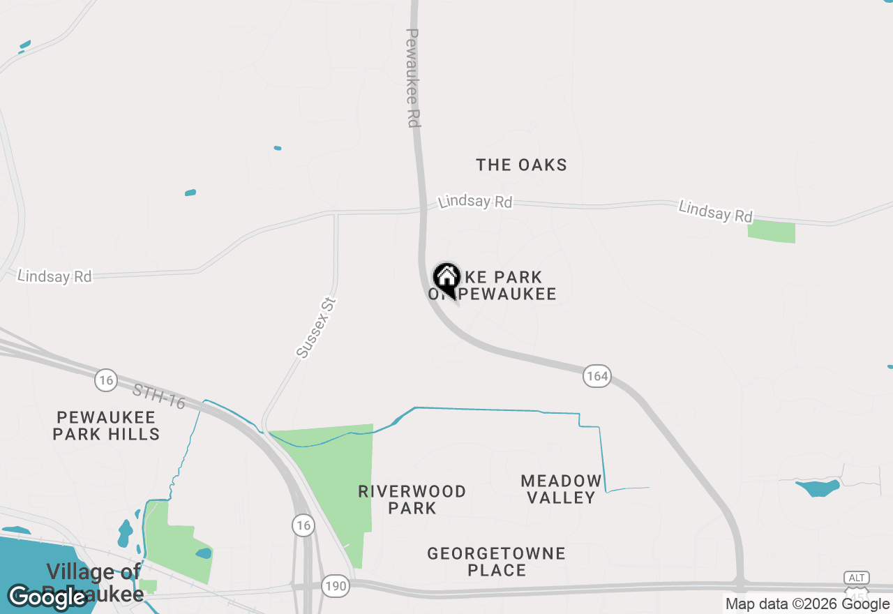 Map of 243 Royal Oak Ct, Pewaukee, WI 53072