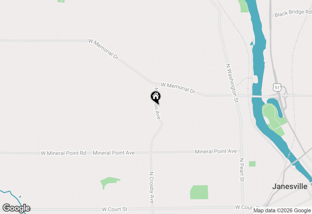 Map of 833 N Marion Avenue, Janesville, WI 53548