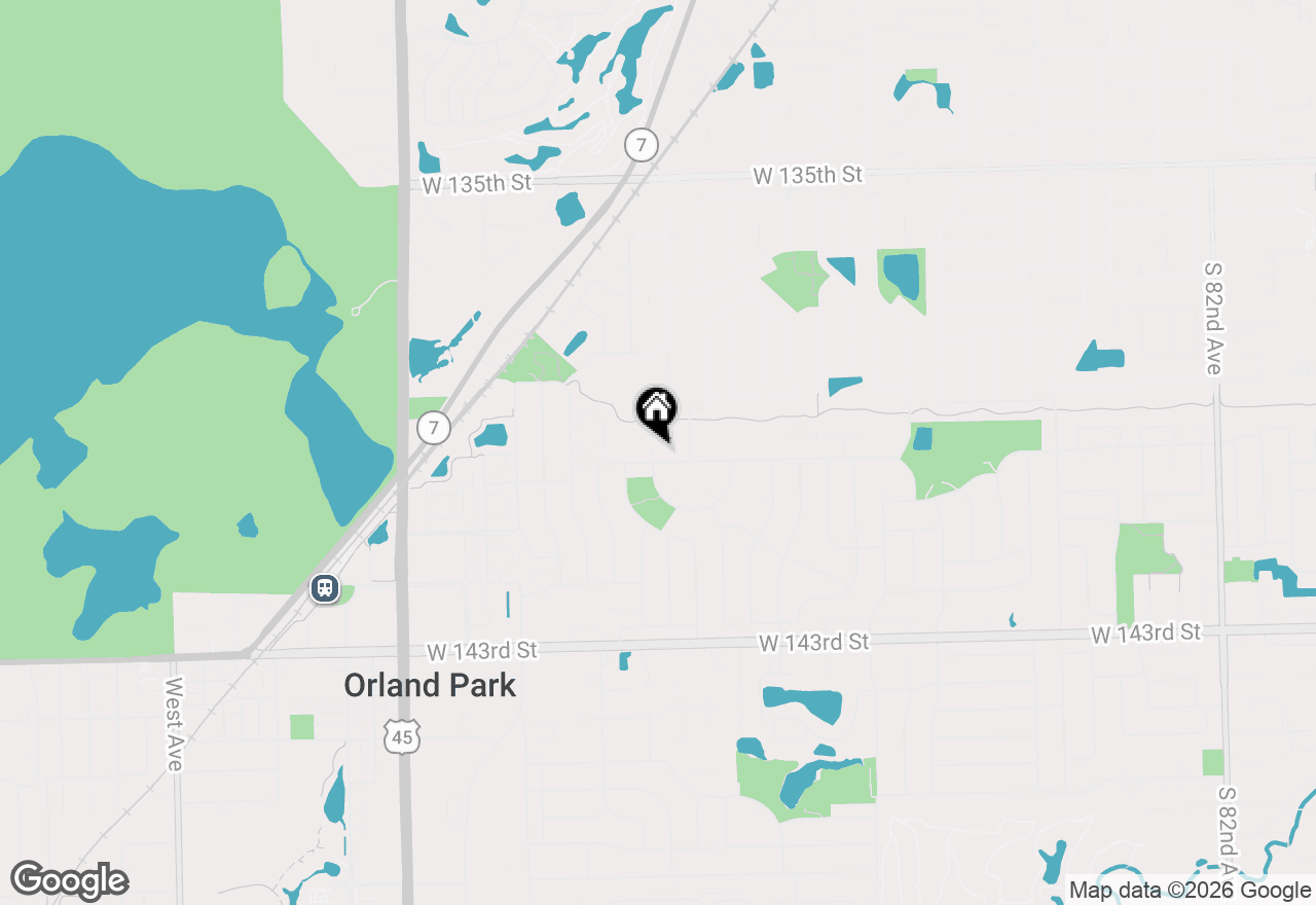 Map of 9122 W 140th Street #1SW, Orland Park, IL 60462