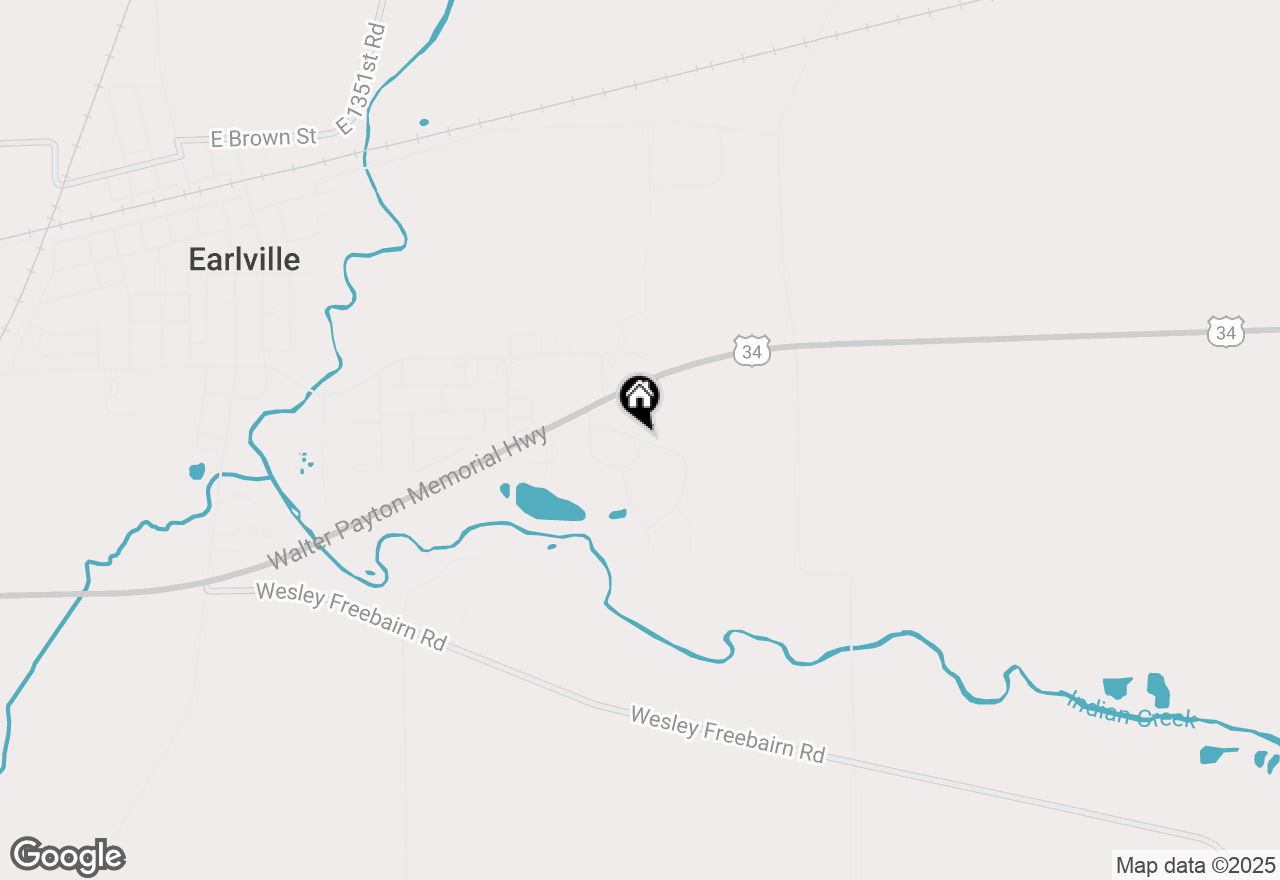 Map of 1351 N 4483rd Road, Earlville, IL 60518