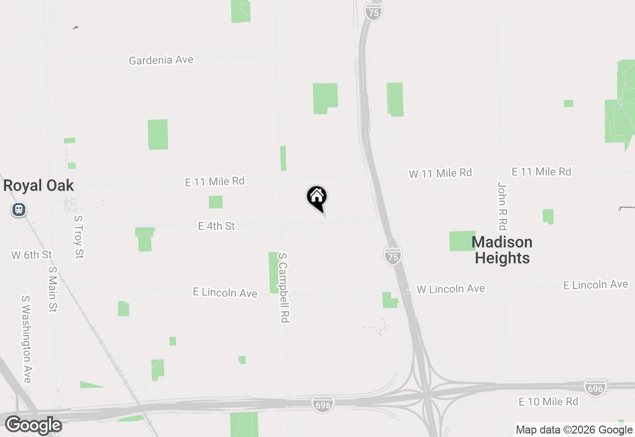 Map of 1921 E 4th Street, Royal Oak, MI 48067