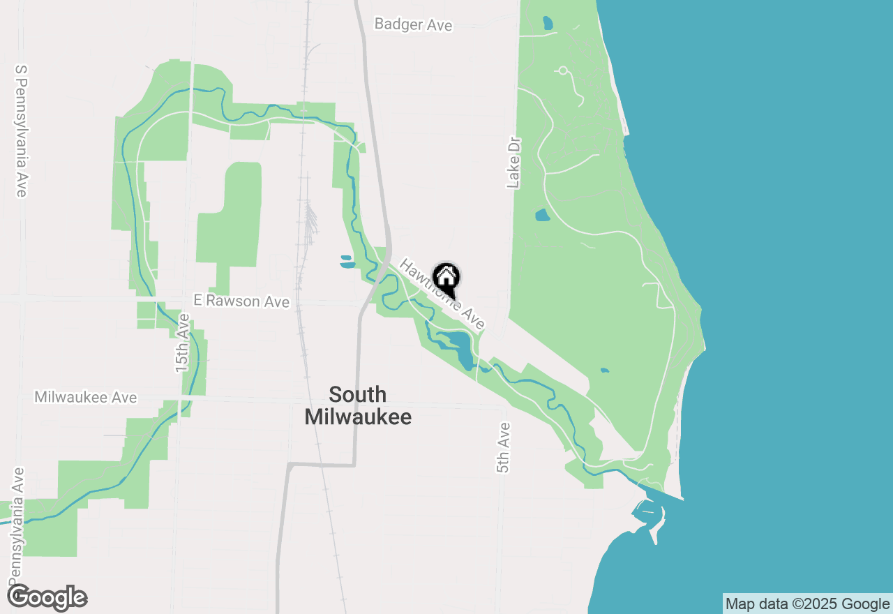 Map of 705 Hawthorne Ave, South Milwaukee, WI 53172