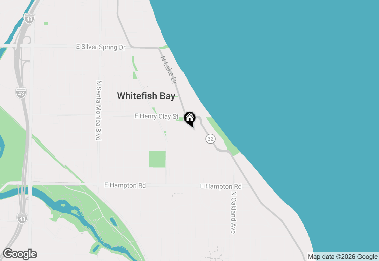 Map of 5109 N Woodburn St, Whitefish Bay, WI 53217