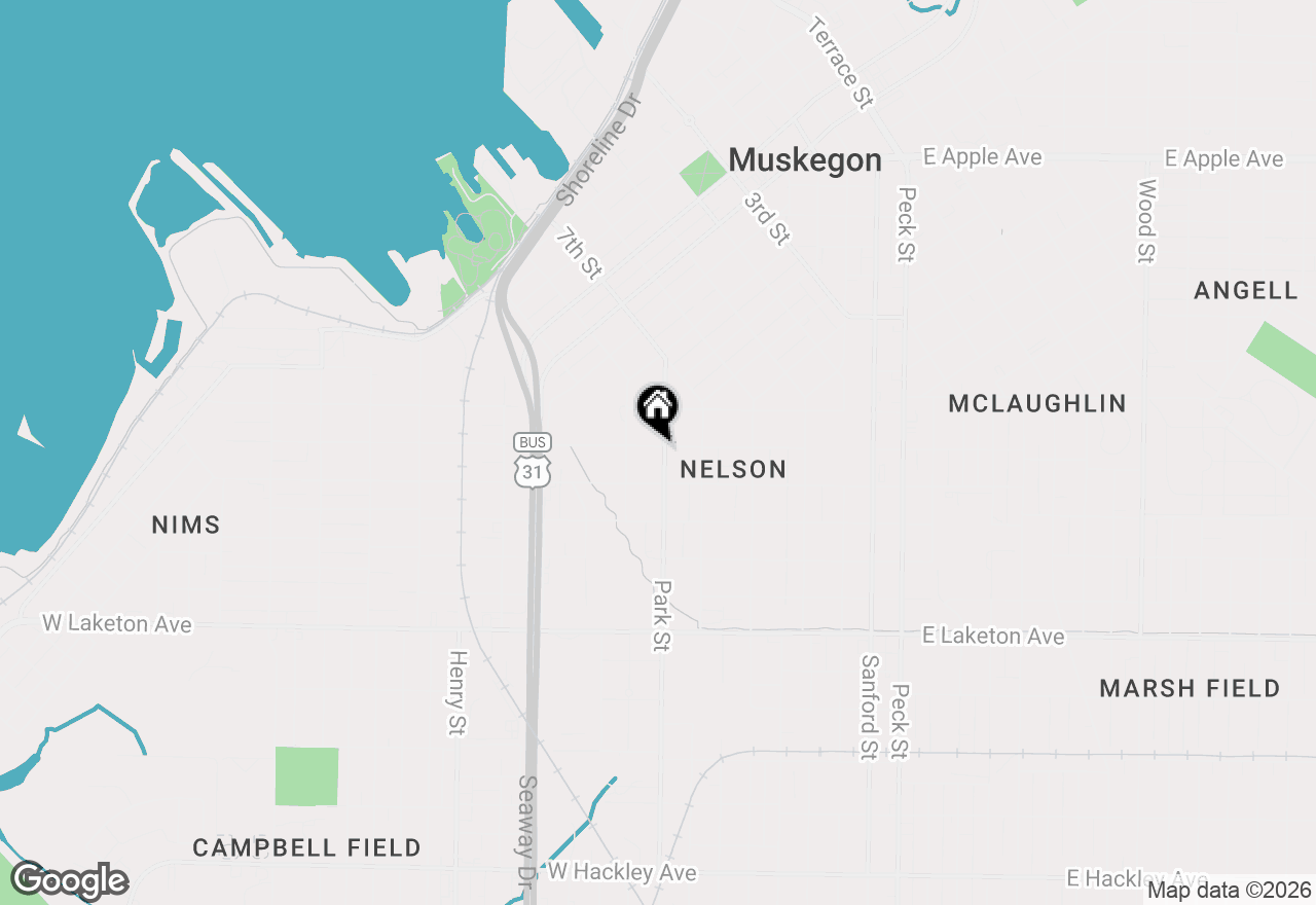 Map of 1499 Park Street, Muskegon, MI 49441