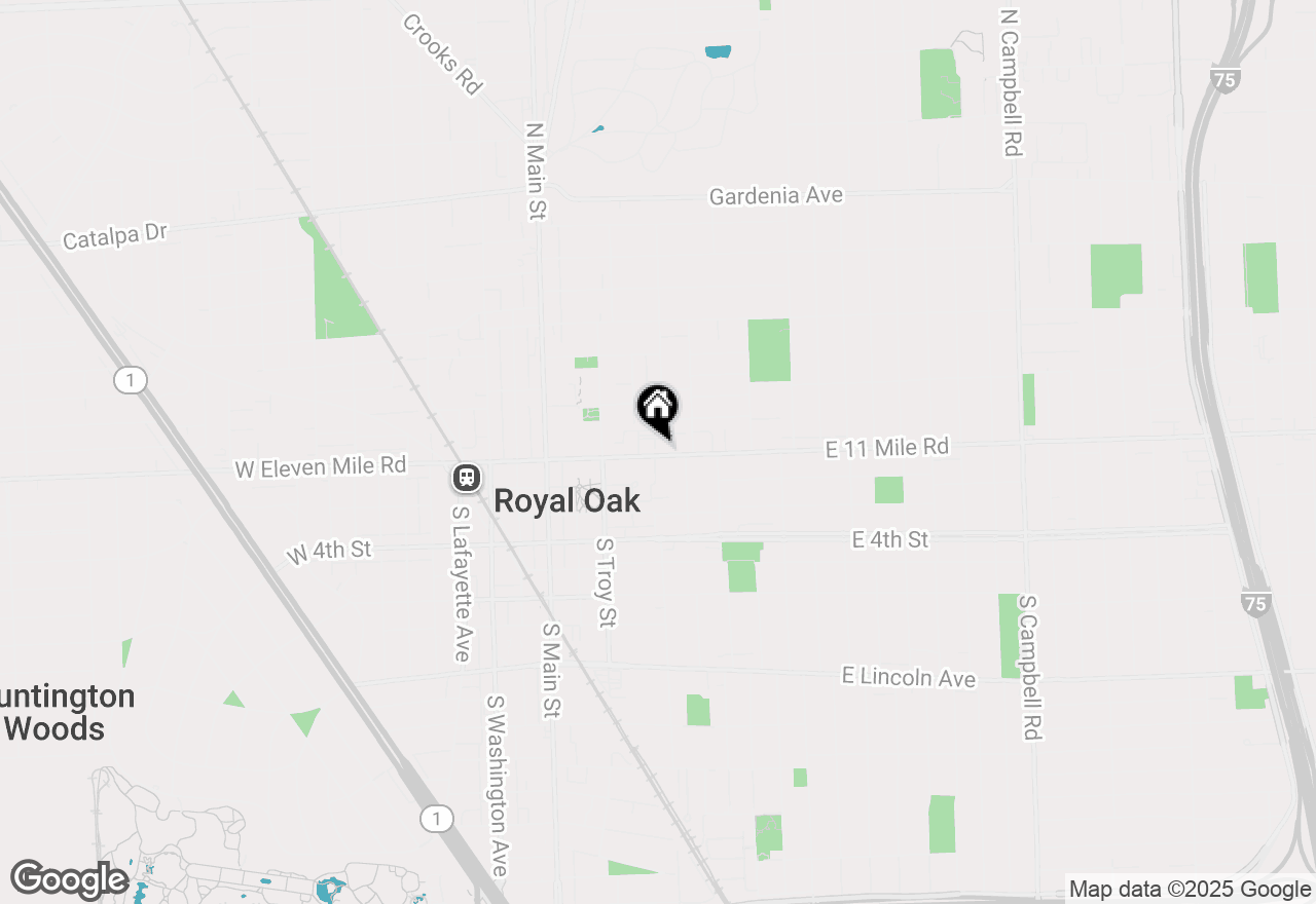 Map of 419 N Gainsborough Avenue, Royal Oak, MI 48067