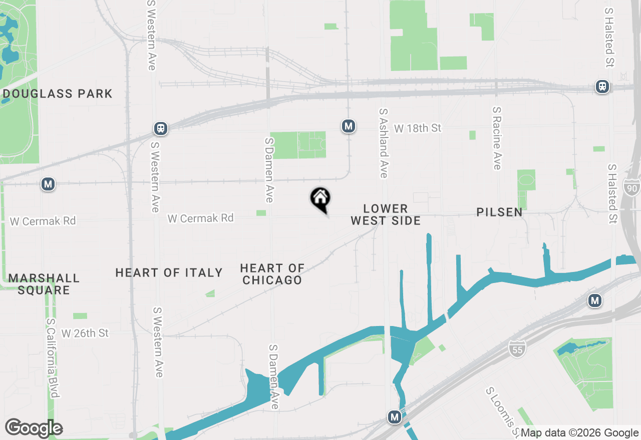 Map of 1813 W Cermak Road, Chicago, IL 60608