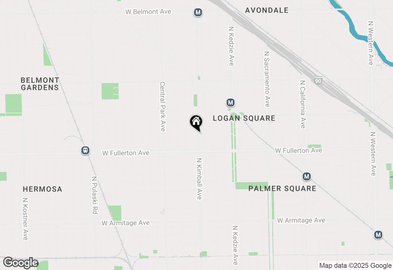 Map of 2456 N Kimball Avenue #1, Chicago, IL 60647