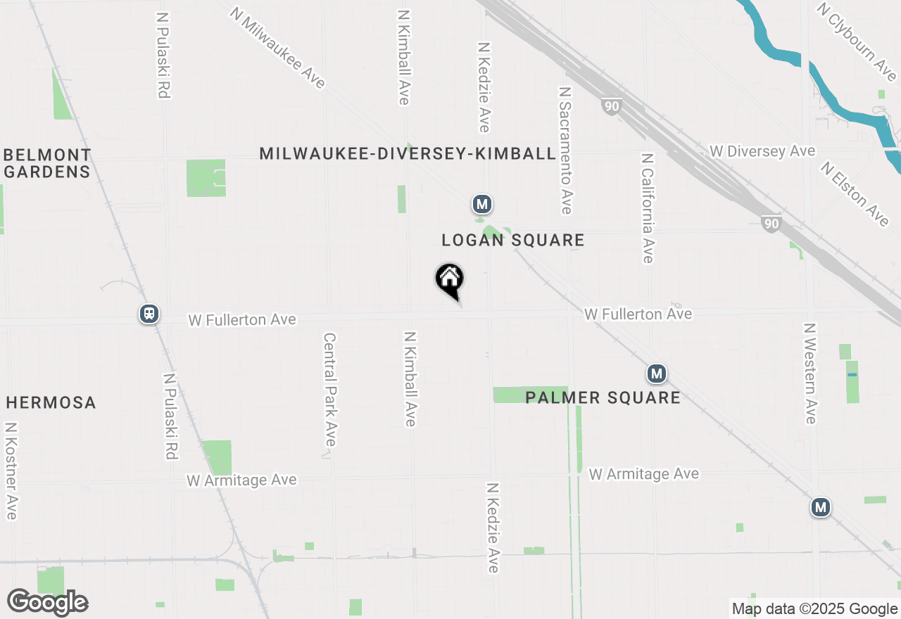 Map of 2414 N Sawyer Avenue #3B, Chicago, IL 60647