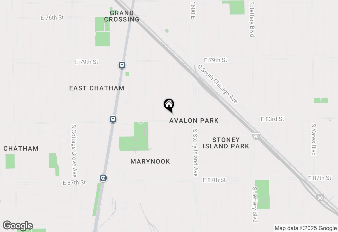 Map of 8240 S Dante Avenue, Chicago, IL 60619