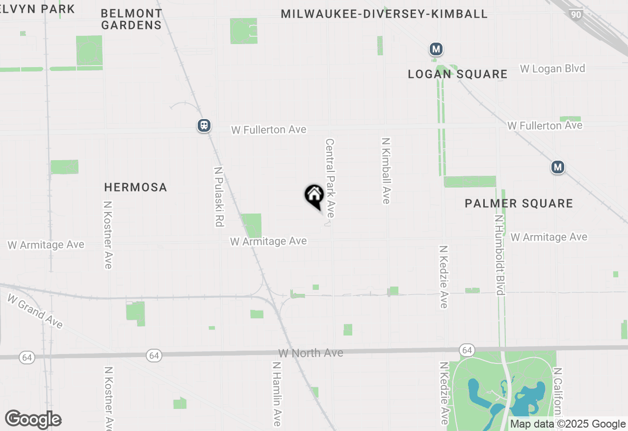 Map of 3641 W Dickens Avenue #3B, Chicago, IL 60647