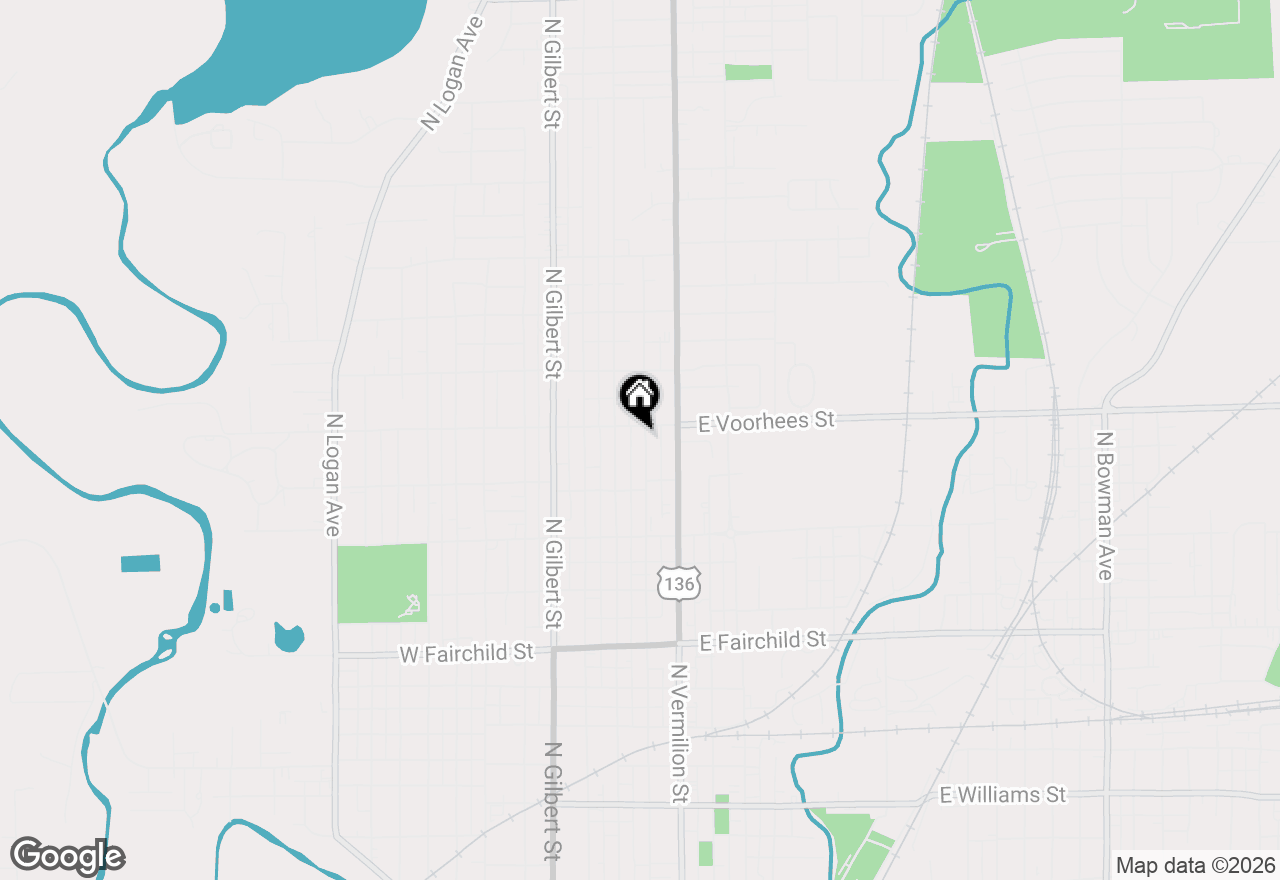 Map of 1226 N Walnut Street, Danville, IL 61832