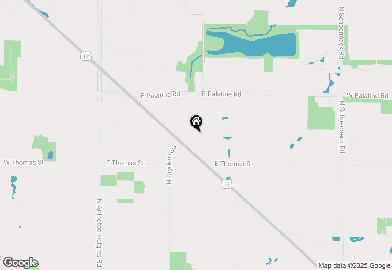 Map of 1612 N Windsor Drive, Arlington Heights, IL 60004