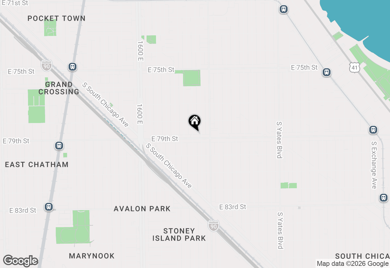 Map of 7847 S Bennett Avenue, Chicago, IL 60649