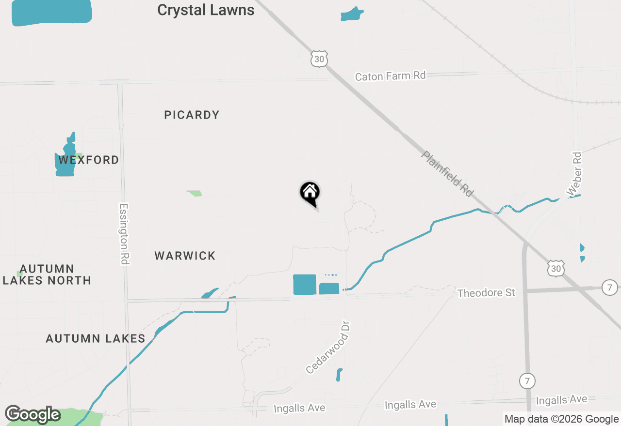 Map of 2513 Fox Meadow Drive, Crest Hill, IL 60403