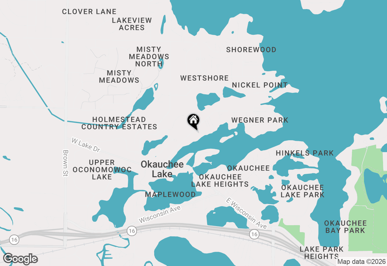 Map of W351N5464 Lake Dr, Oconomowoc, WI 53066