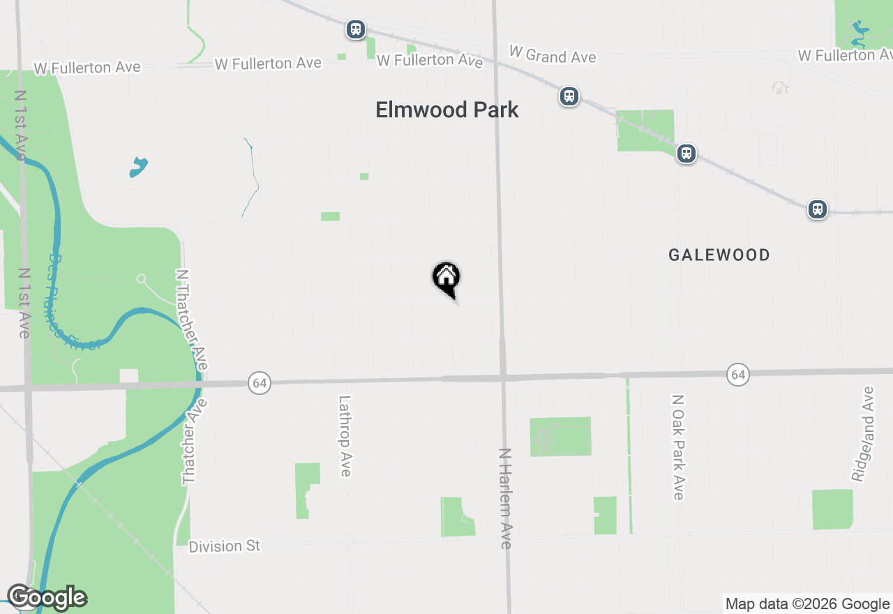 Map of 1741 N 73rd Court, Elmwood Park, IL 60707