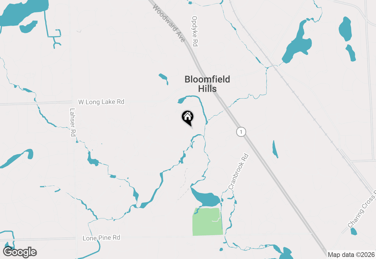Map of 275 Barden Road, Bloomfield Hills, MI 48304