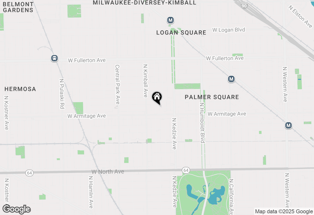 Map of 2031 N Spaulding Avenue #1, Chicago, IL 60647