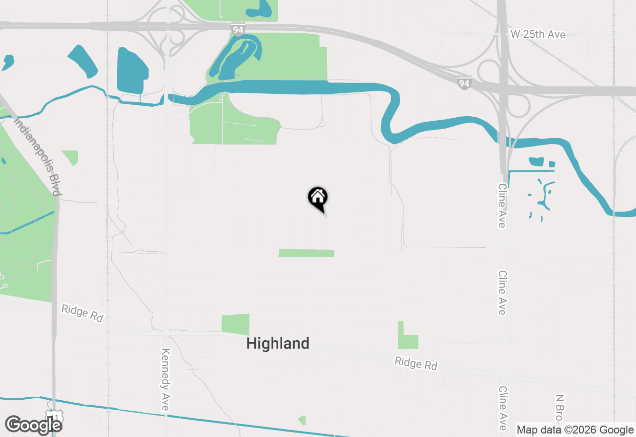 Map of 3318 Strong Street, Highland, IN 46322