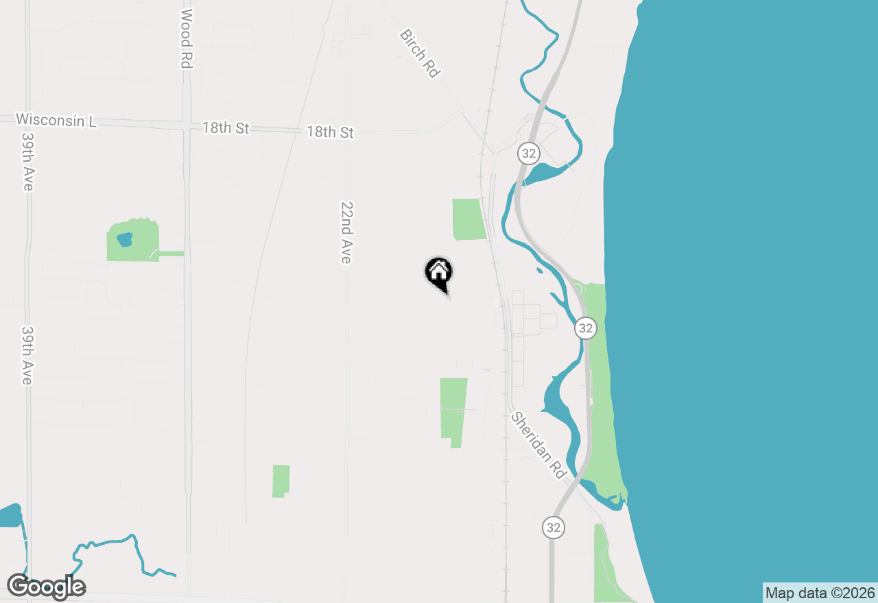 Map of 2306 17th Ave, Kenosha, WI 53140