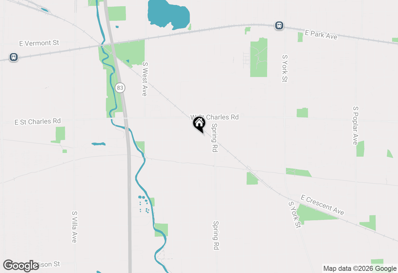 Map of 331 W Hillside Avenue, Elmhurst, IL 60126