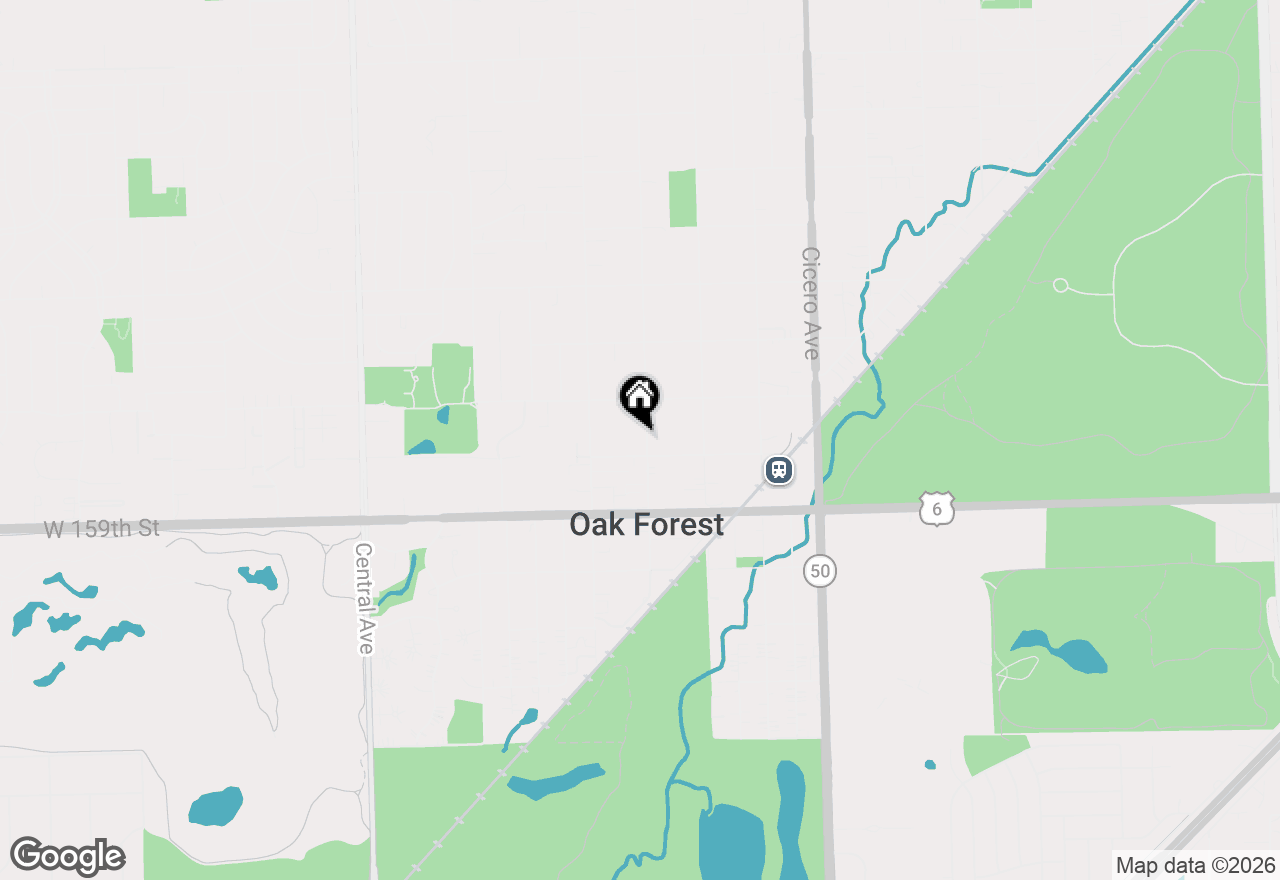 Map of 15742 Le Claire Avenue, Oak Forest, IL 60452