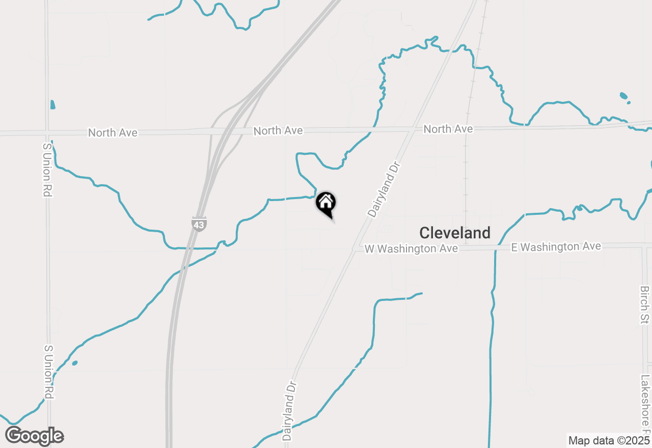 Map of 1346 Marshall Ave, Cleveland, WI 53015