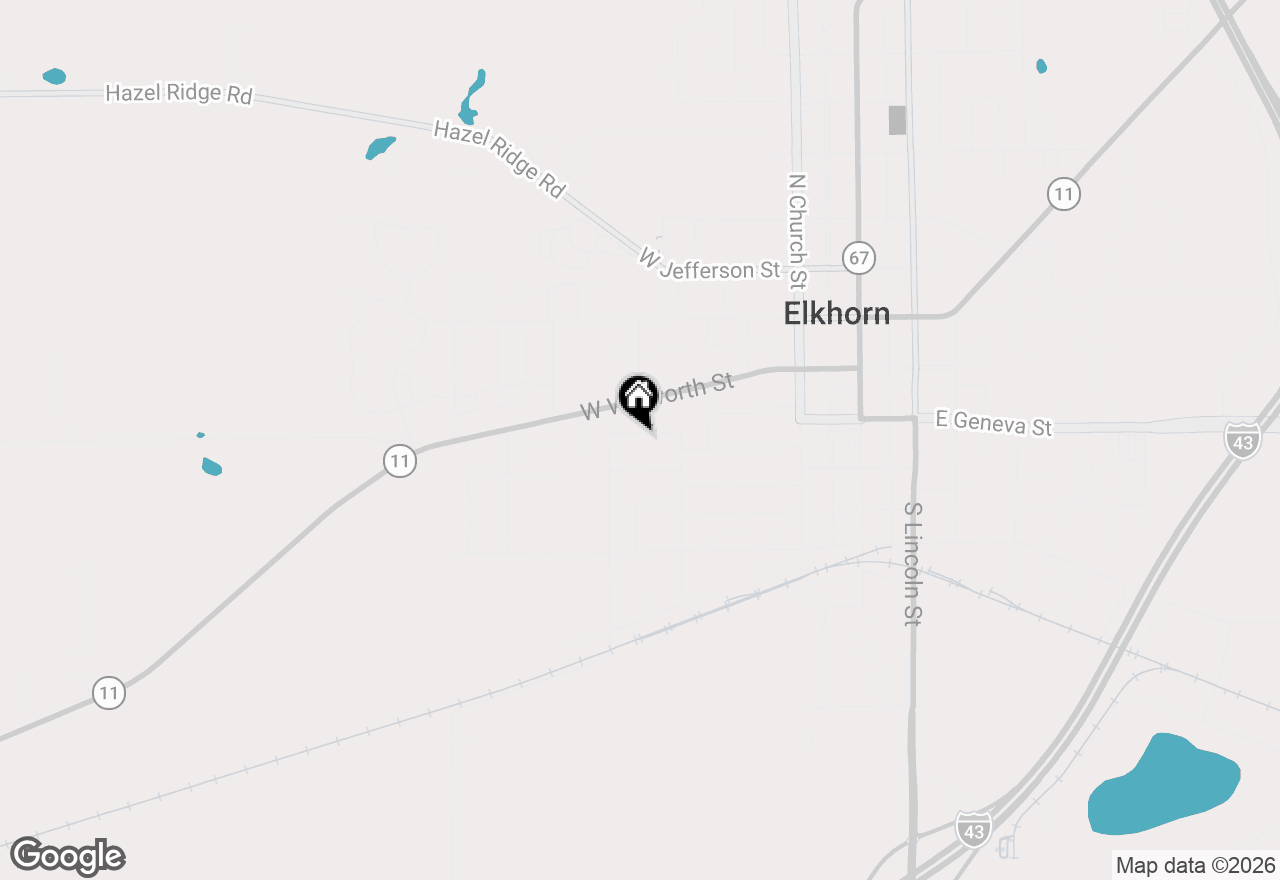 Map of 417 W Geneva St, Elkhorn, WI 53121