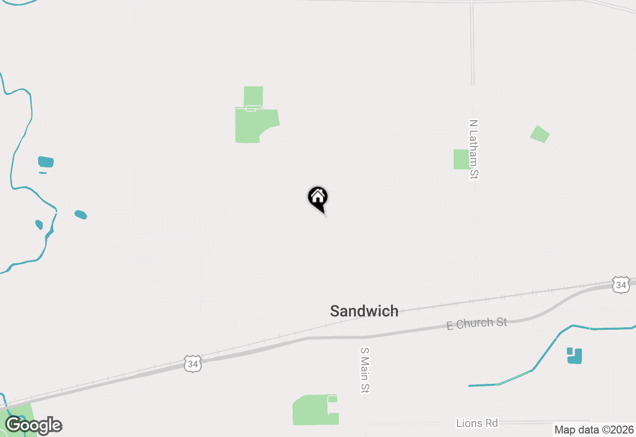 Map of 611 N West Street, Sandwich, IL 60548