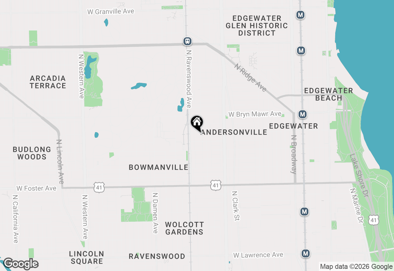 Map of 1733 W Catalpa Avenue #1, Chicago, IL 60640