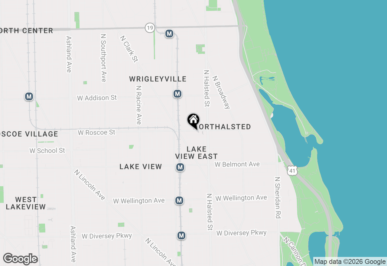 Map of 853 W Roscoe Street #1, Chicago, IL 60657